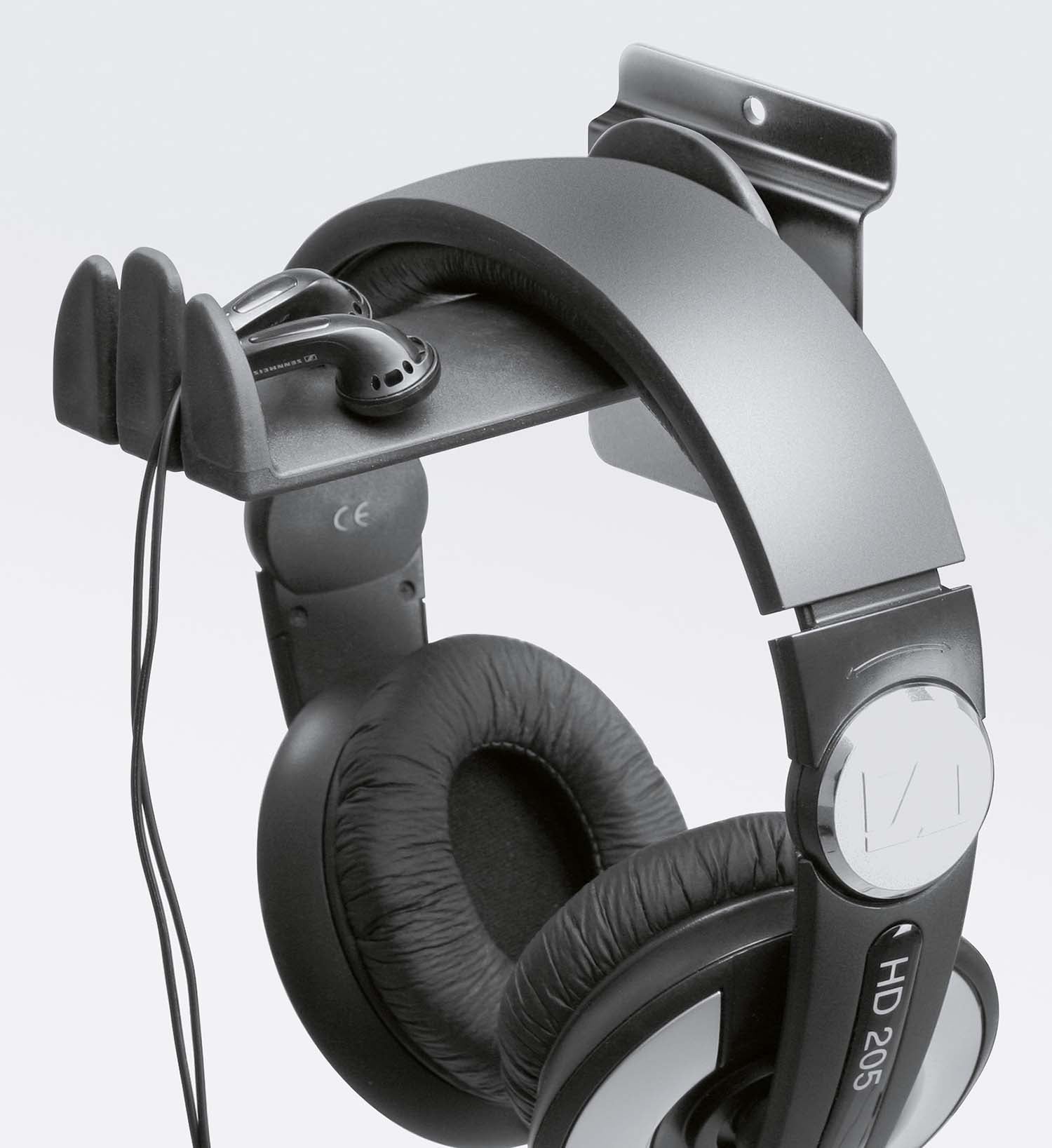 K&M 44195 Product Holder for Headphone - Black - Hollywood DJ