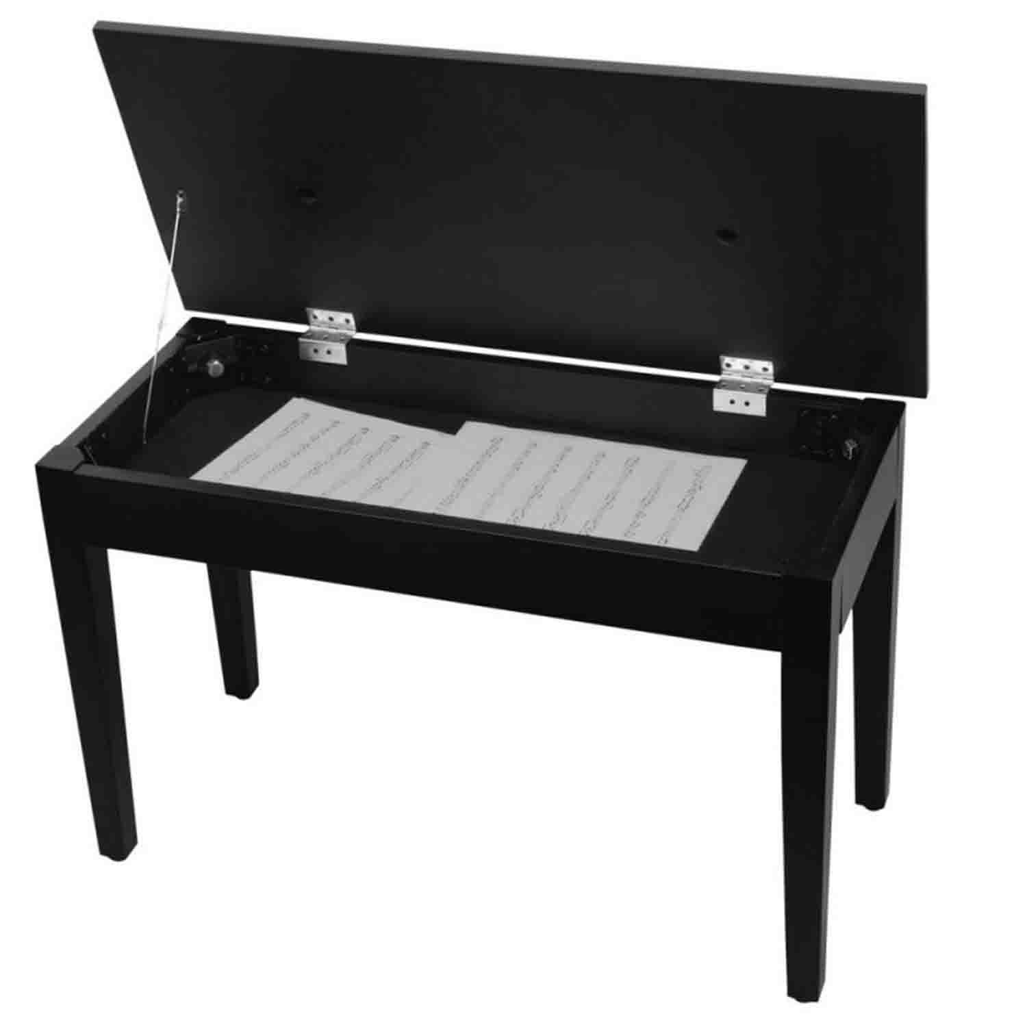 OnStage KB8904B Deluxe Piano Bench with Storage Compartment - Hollywood DJ