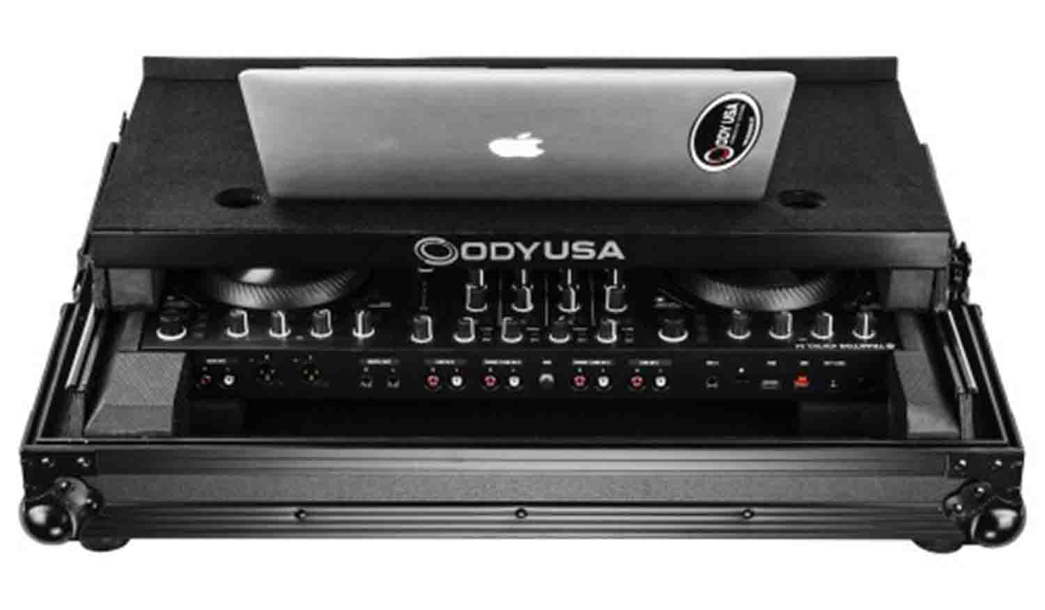 Open Box: Odyssey FZGSTKS4MK3BL DJ Flight Case for Black Native Instruments Traktor Kontrol S4 MK3 with Glide Platform - Hollywood DJ
