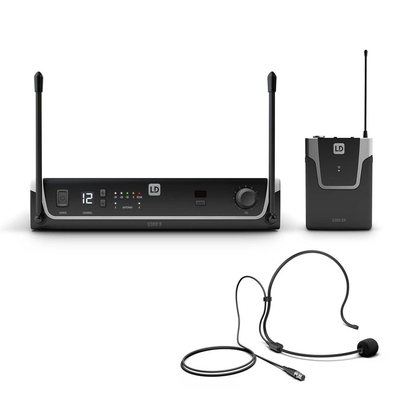 LD Systems U304.7 BPH Wireless Microphone System with Bodypack and Headset (470-490 MHz) - Hollywood DJ