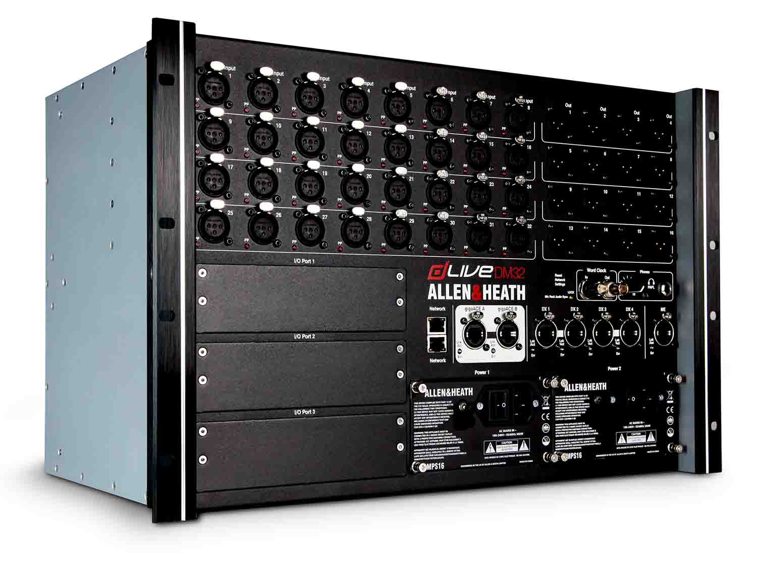 Allen & Heath dLive DM32 MixRack with 32 Line Inputs and 16 Line Outputs - Hollywood DJ