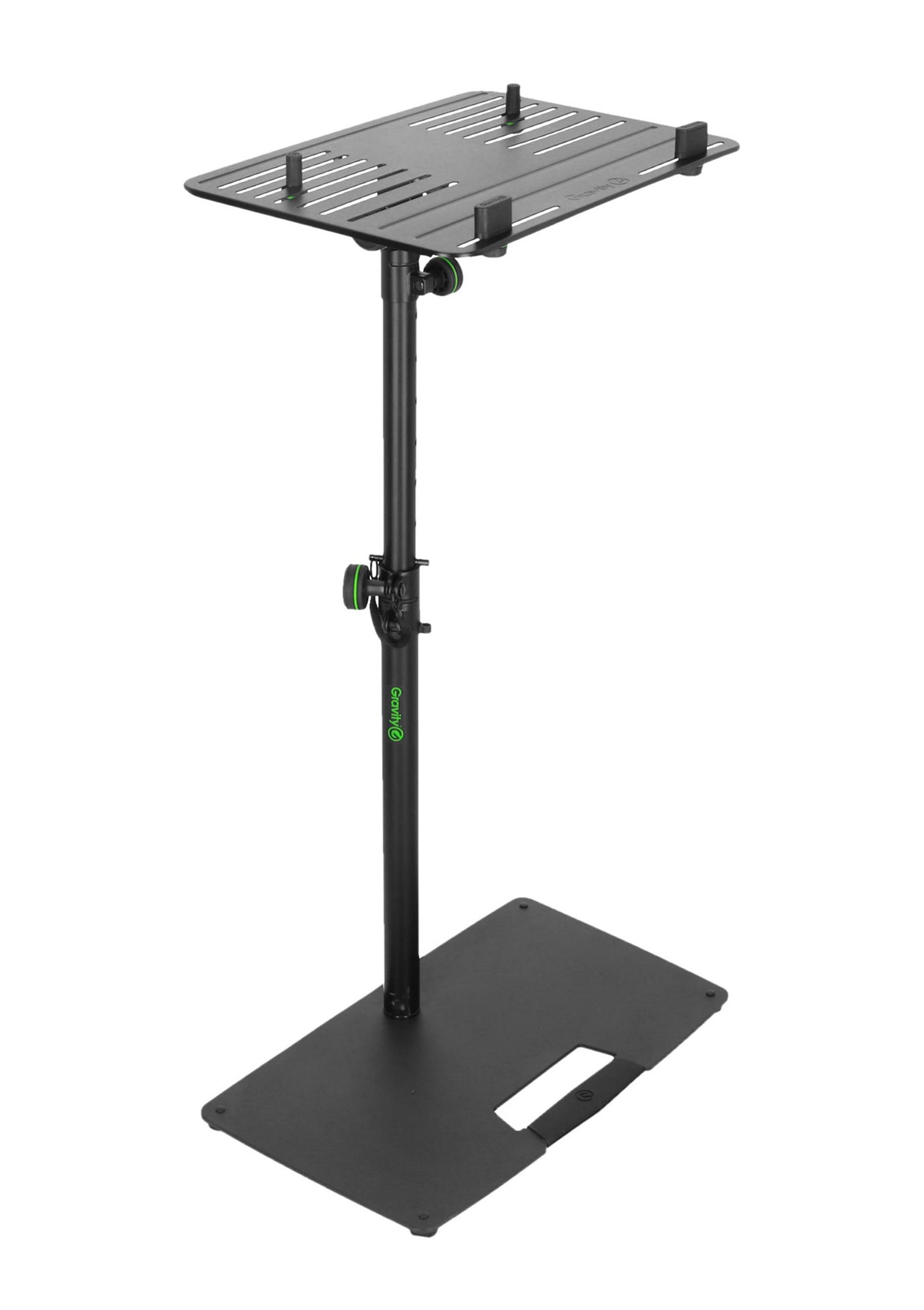 Gravity LTS T 02 B, Universal Laptop Stand with Adjustable Holding Pins and Steel Base - Black - Hollywood DJ