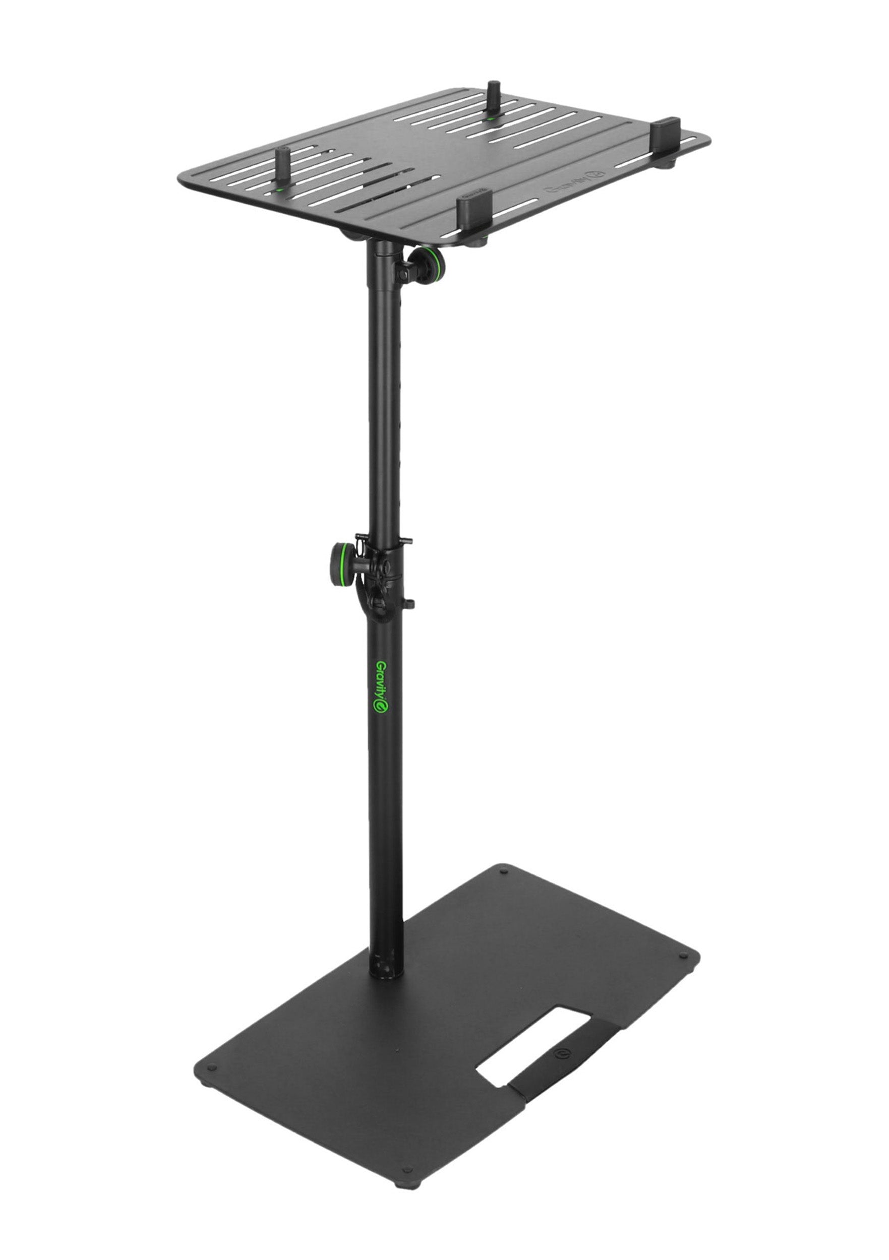 Gravity LTS T 02 B, Universal Laptop Stand with Adjustable Holding Pins and Steel Base - Black - Hollywood DJ