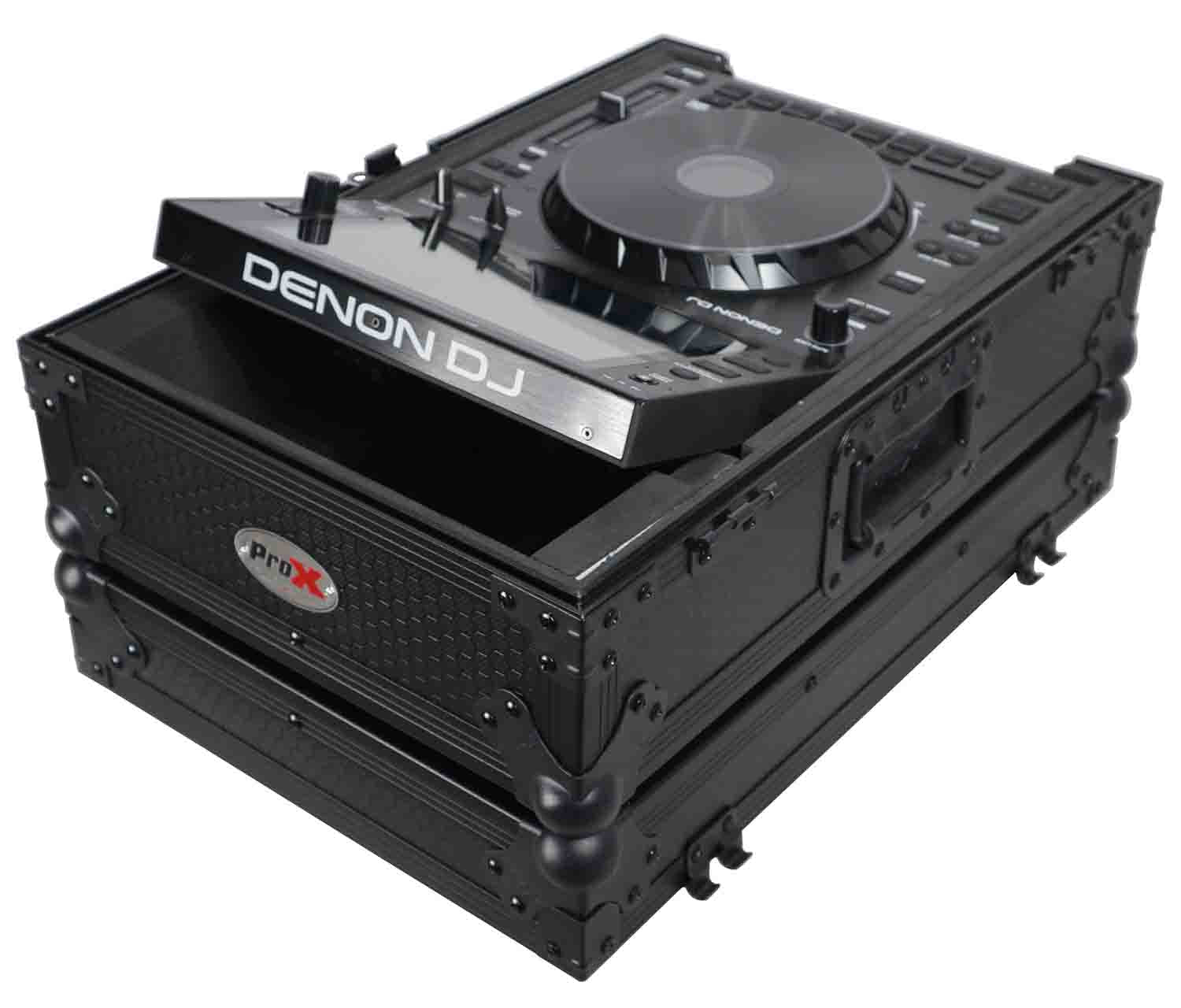 ProX XS-CDBL, DJ Flight Case for Large Format CD-Media Player - Black - Hollywood DJ
