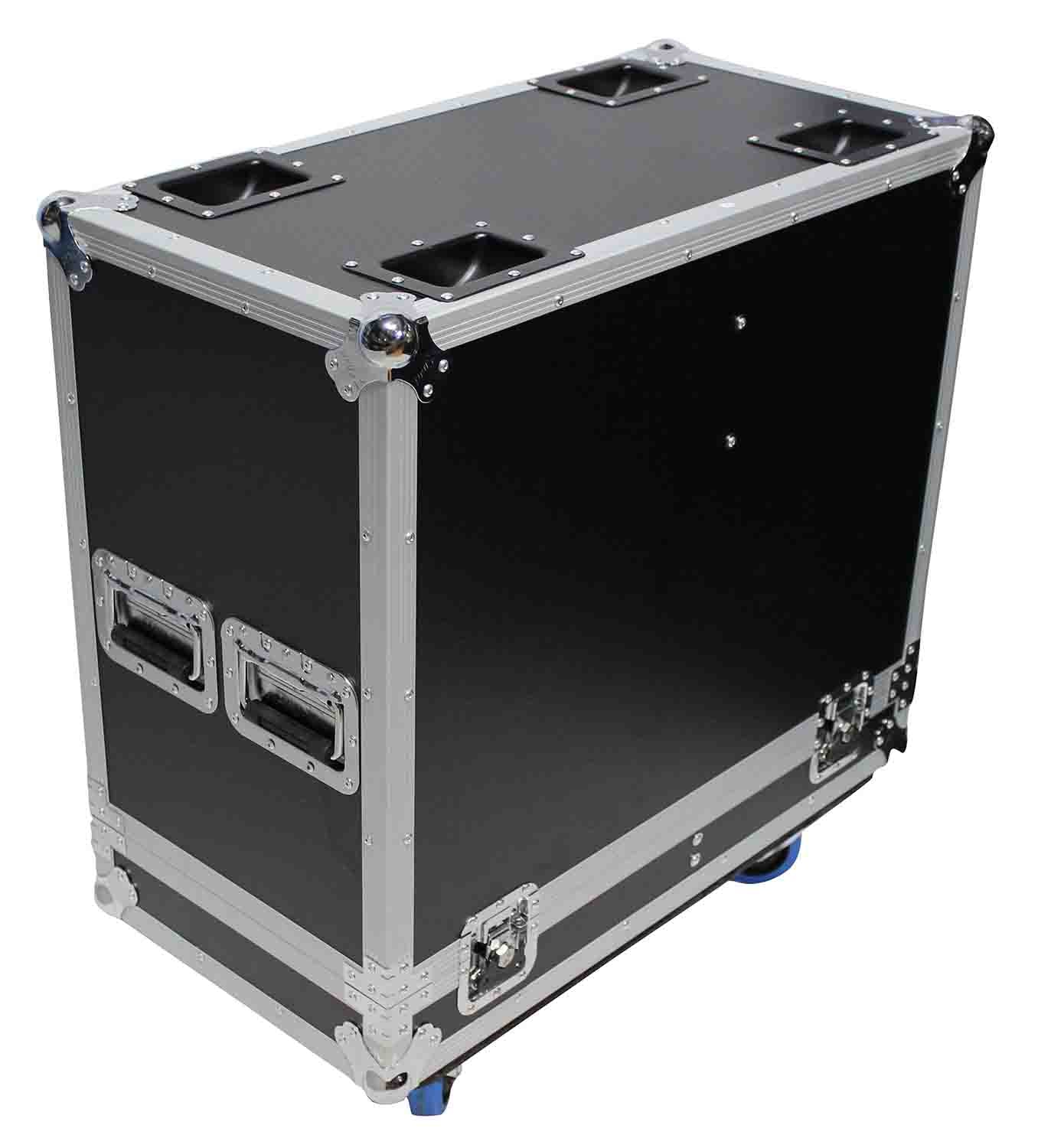 ProX X-RCF-ST15SMA Flight Case for Two RCF ST 15-SMA Stage Monitors with 4 Inch Casters - Hollywood DJ