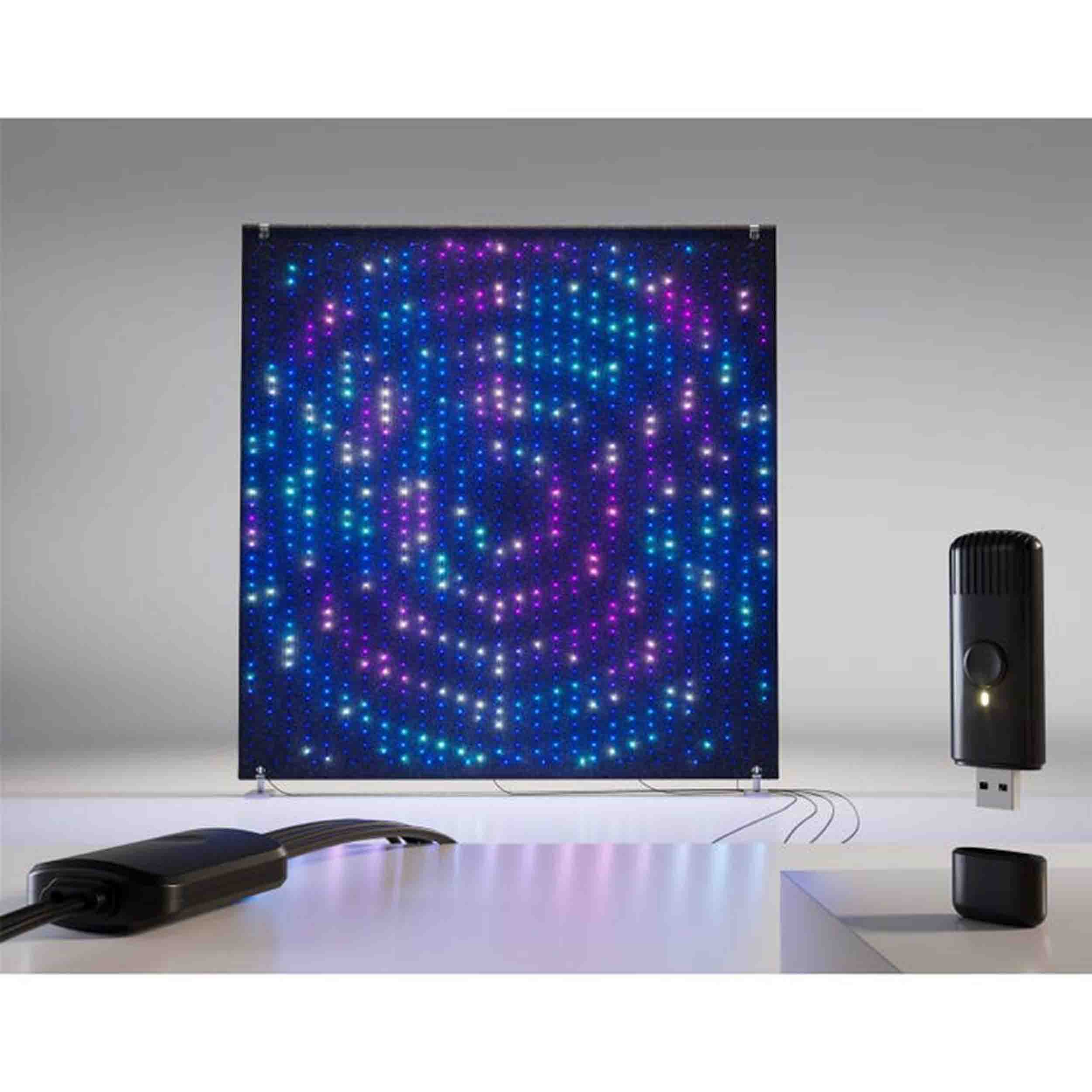 Twinkly Pro LightWall 8.2' x 8.9', 1120 Pixel Back Drop Wall with Stand and Wifi or Ethernet Connection - Hollywood DJ