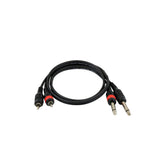 Accu-Cable RC4-12, Dual RCA to Dual 1/4" Cable 12 - Ft by Accu Cable