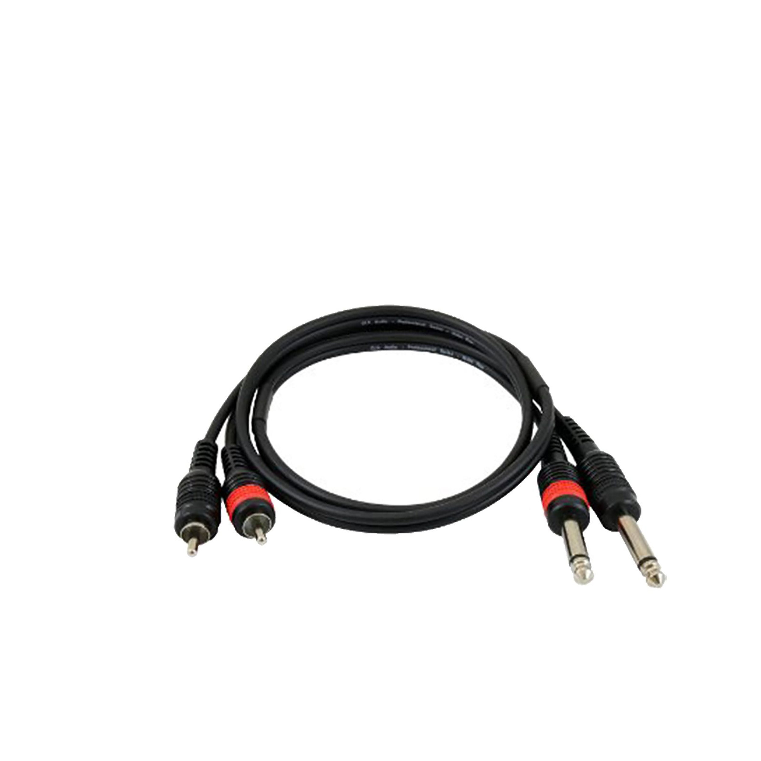 Accu-Cable RC4-12, Dual RCA to Dual 1/4" Cable 12 - Ft by Accu Cable