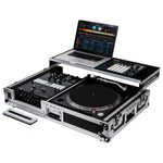 Odyssey FZGS1BM10W Reversible 10″ Format DJ Mixer and One Battle Position Turntable Coffin Flight Case with Glide Platform - Hollywood DJ