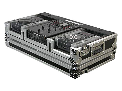 Odyssey FR10CDIWE Flight Ready CD Coffin fit for Two Tabletop CD Players and a 10-Inch Mixer - Hollywood DJ