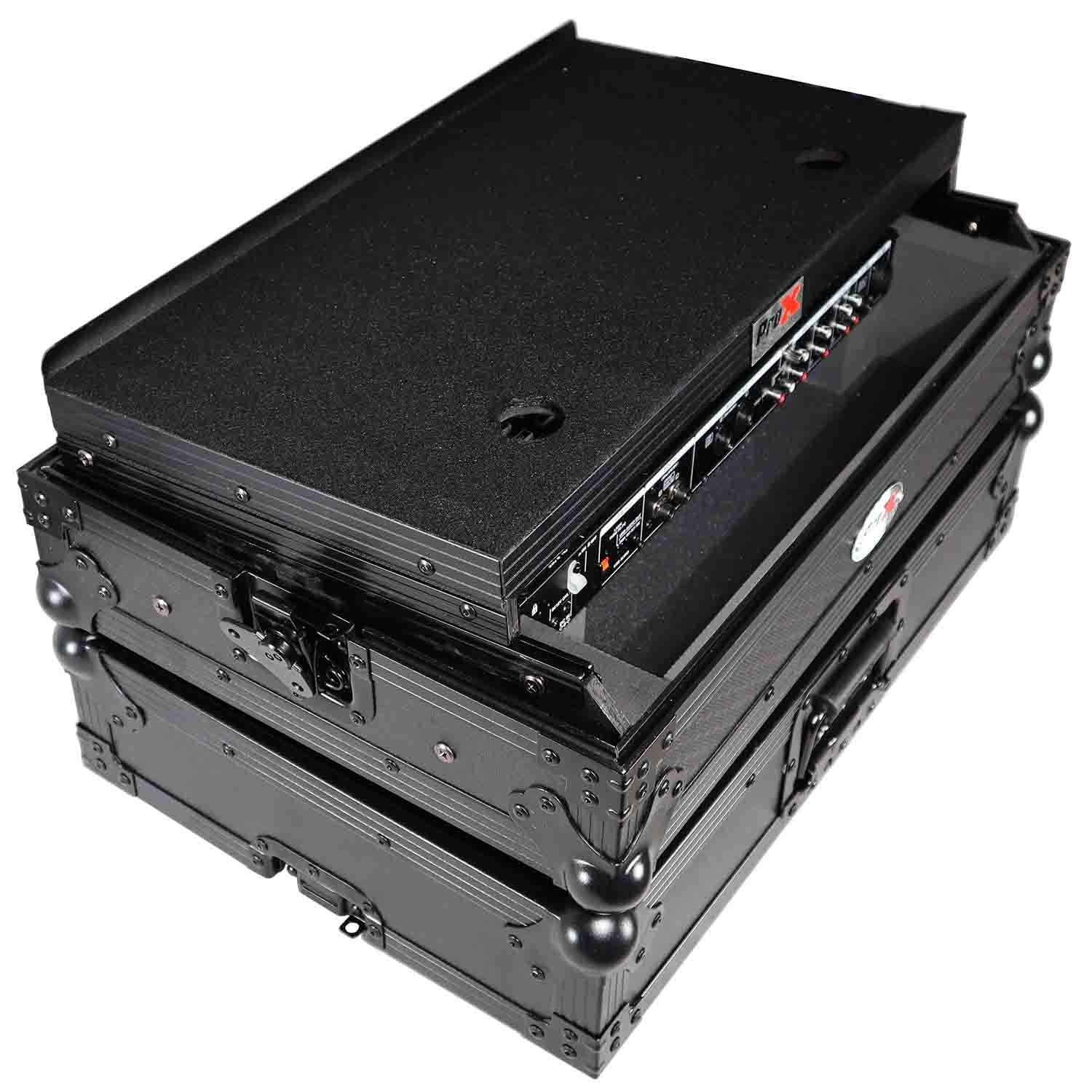 B-Stock: ProX XS-DNMC6000LTBL DJ Flight Case for Denon DNMC6000 - MC6000MK2 Digital Controller - Black on Black - Hollywood DJ