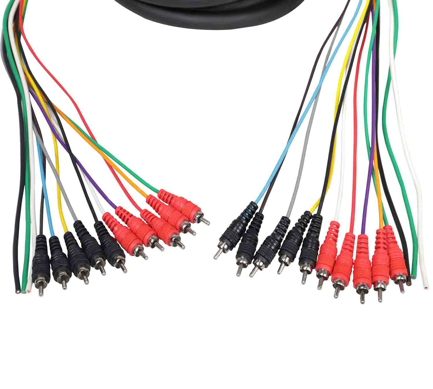 ProX XC-MEDOOZA75, 10 RCA Channel + 3 Power Cable for Marine and Car Audio - 75 Feet - Hollywood DJ