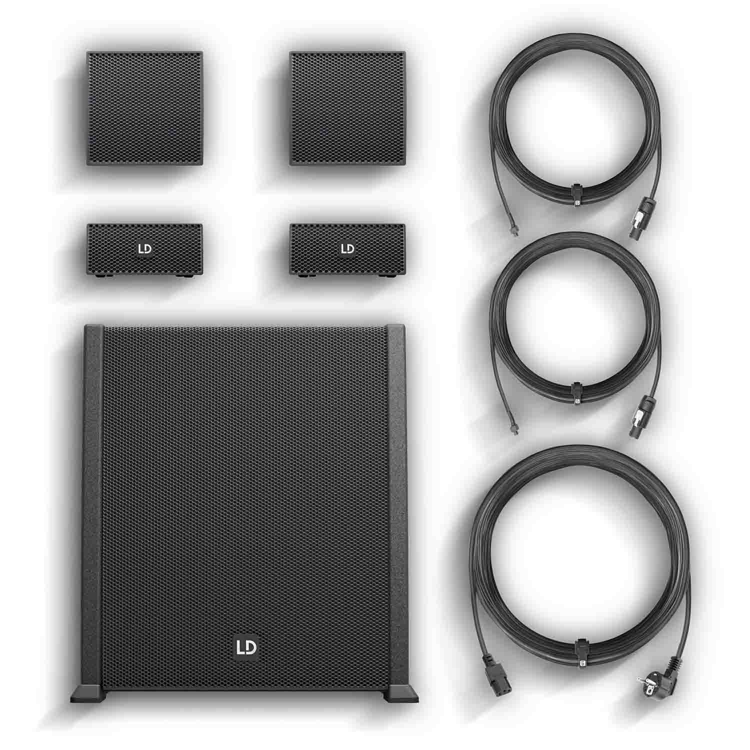 LD Systems CURV500AVS Portable Array System AV Set Including Speaker Cables - Hollywood DJ