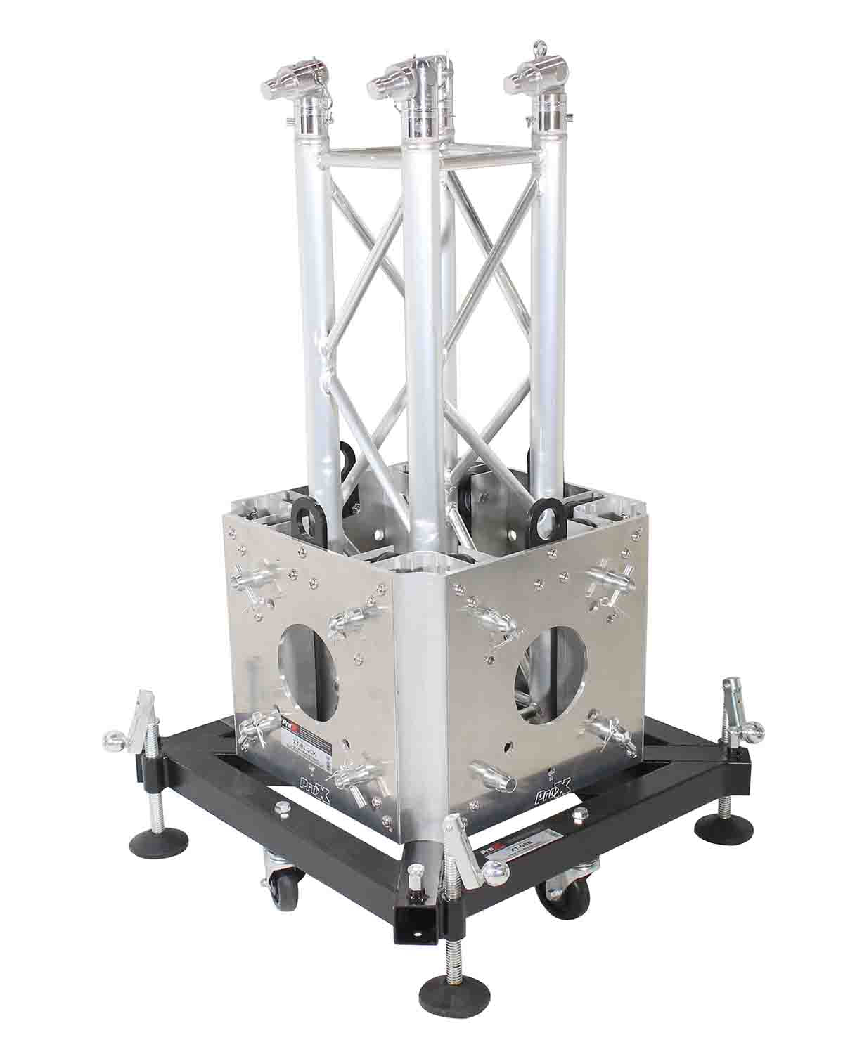ProX XTP-GSBPACK3 Truss Tower Stage Roofing System Package Top Block Hinges Base - 3.28 Feet - Hollywood DJ