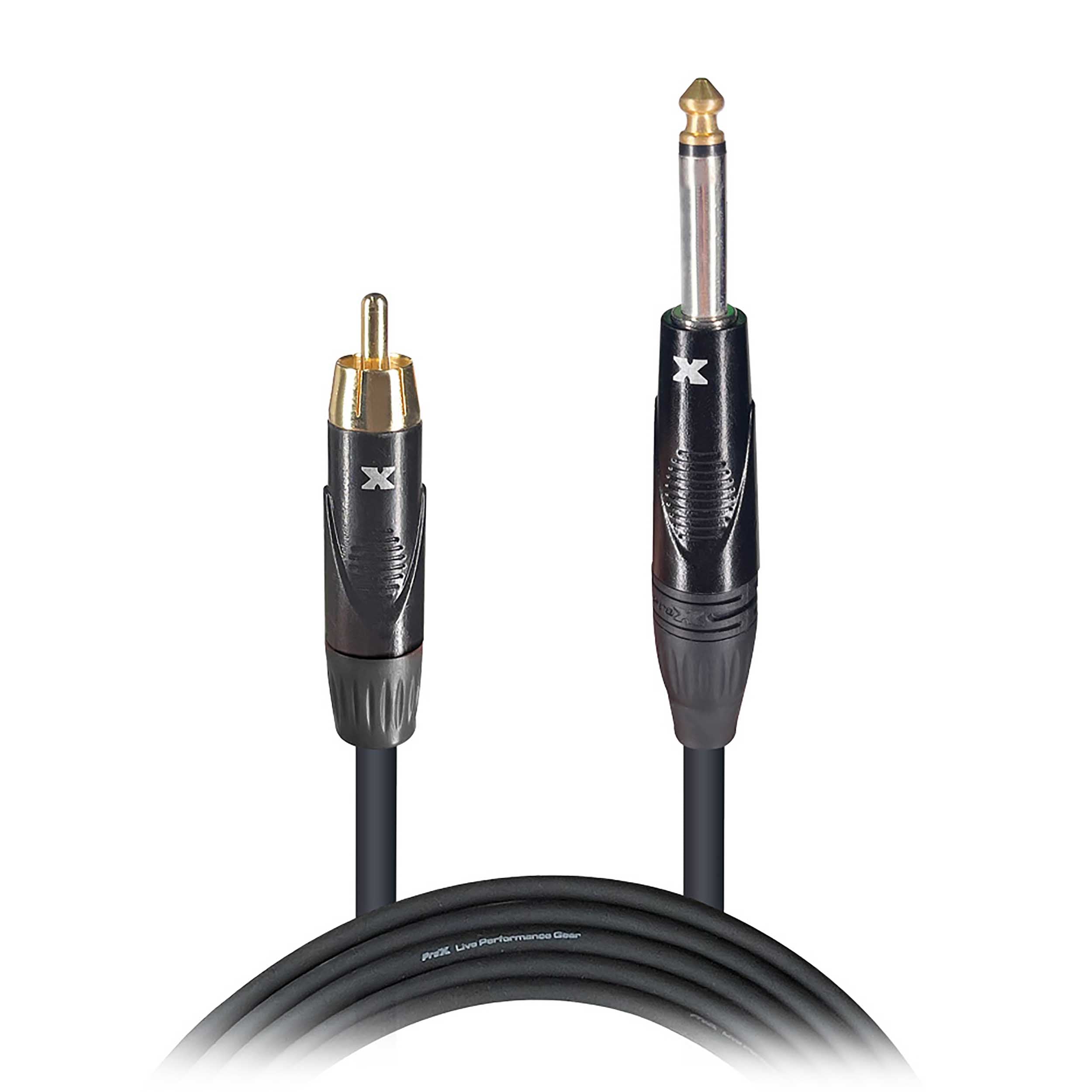 Prox XC-PR05 Unbalanced RCA Male to 1/4" Male High Performance Audio Cable - 5 Feet by ProX Cases