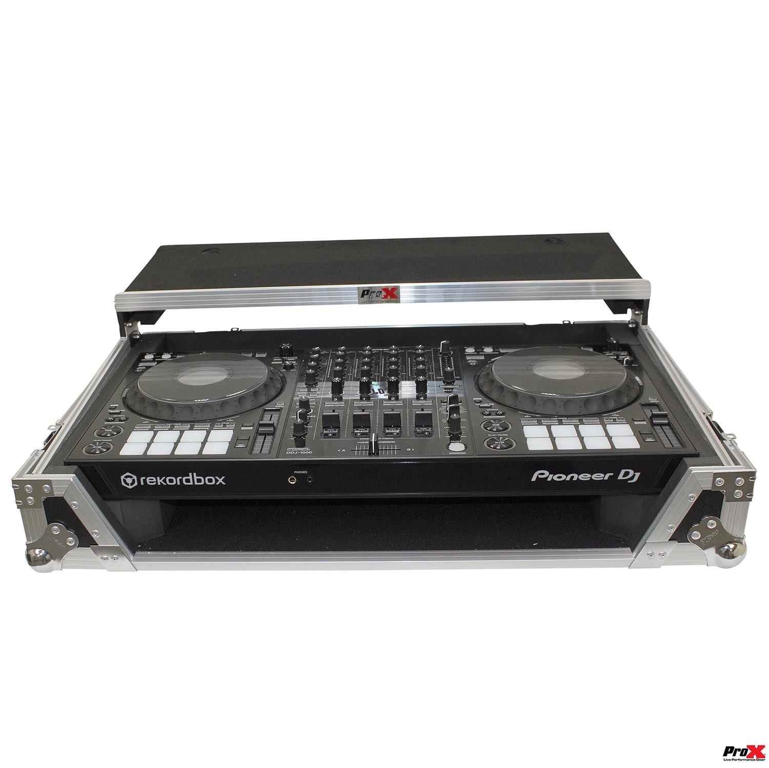 B-Stock: ProX XS-DDJ1000 WLT LED  Flight Case For Pioneer DDJ-1000 and SRT Series Digital Controllers With LED, Sliding Laptop Shelf And Wheels - Hollywood DJ