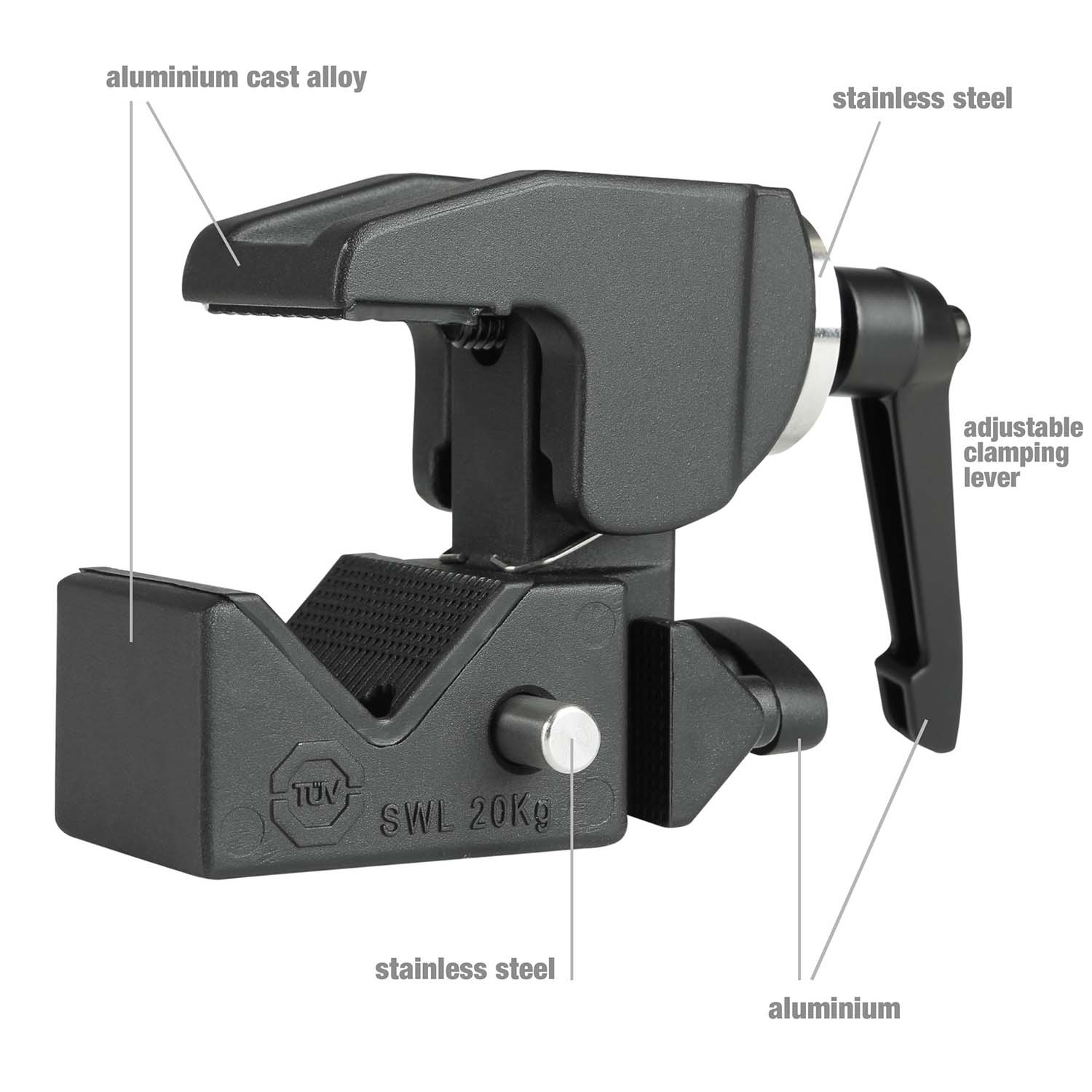 LD Systems CURV 500 TMB, Truss Clamp For CURV 500 Satellites - Hollywood DJ