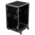 Odyssey FZSRPAR16W, 16U Space Saver Pro Amp Rack Flight Case With Wheels - Hollywood DJ