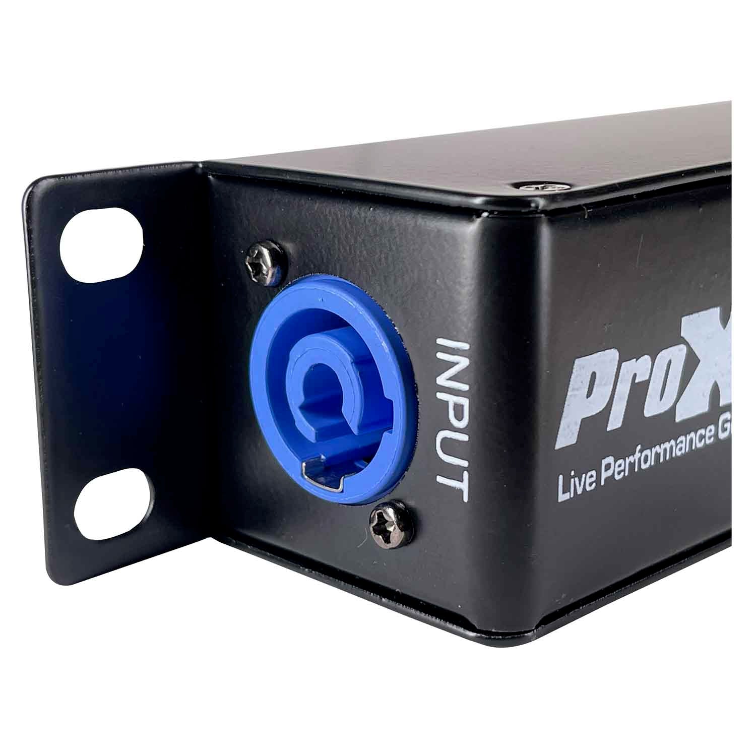ProX X-PWEX4 BOX Power Center for Indoor Power Connector Compatible to 4X Edison Power Outlet - Hollywood DJ