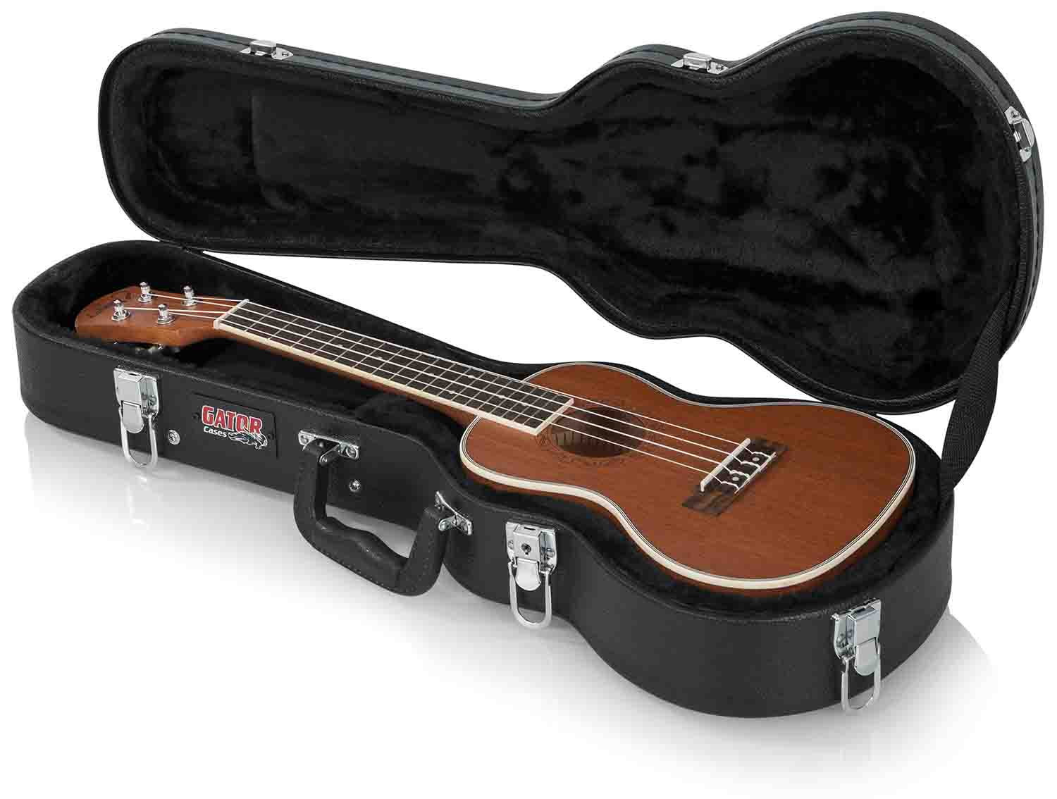 Gator Cases GWE-UKE-CON Hard-Shell Wood Case for Concert Style Ukulele - Hollywood DJ