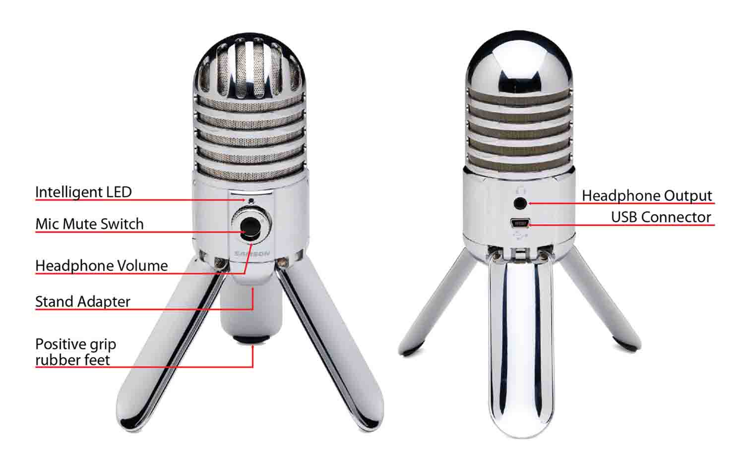 Samson Meteor Mic USB Studio Condenser Microphone - Hollywood DJ