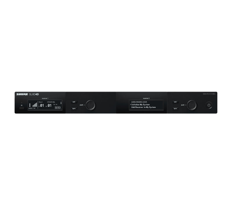 B-Stock: Shure SLXD4D-H55 Dual Channel Receiver - H55 (514-558 MHz) by Shure