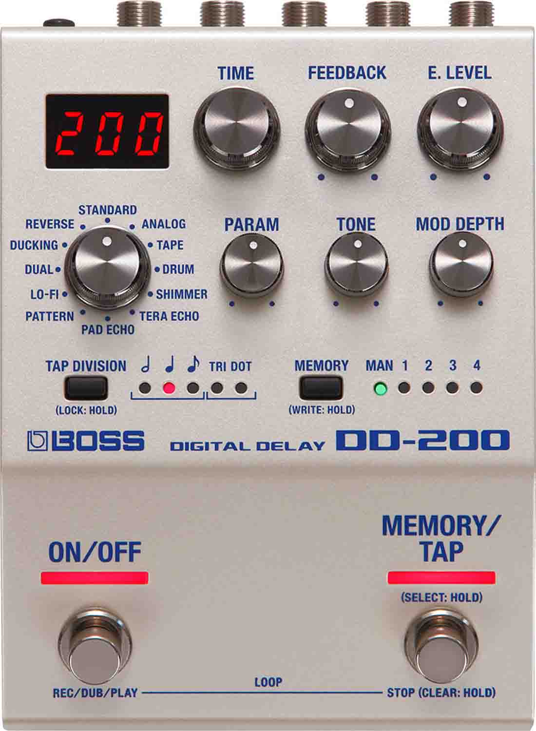 BOSS DD-200 Digital Delay Pedal for Electric Guitars - Hollywood DJ