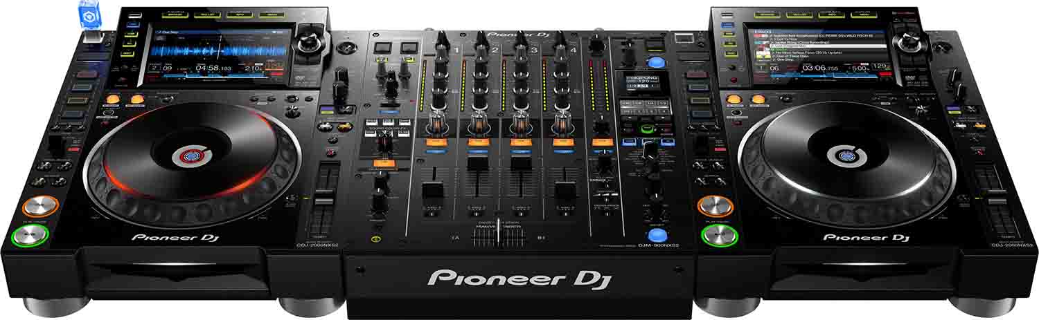 Pioneer DJ Kit of 2 CDJ3000 Professional DJ Multi Player and DJM900NXS2 Digital Pro-DJ Mixer - Black - Hollywood DJ