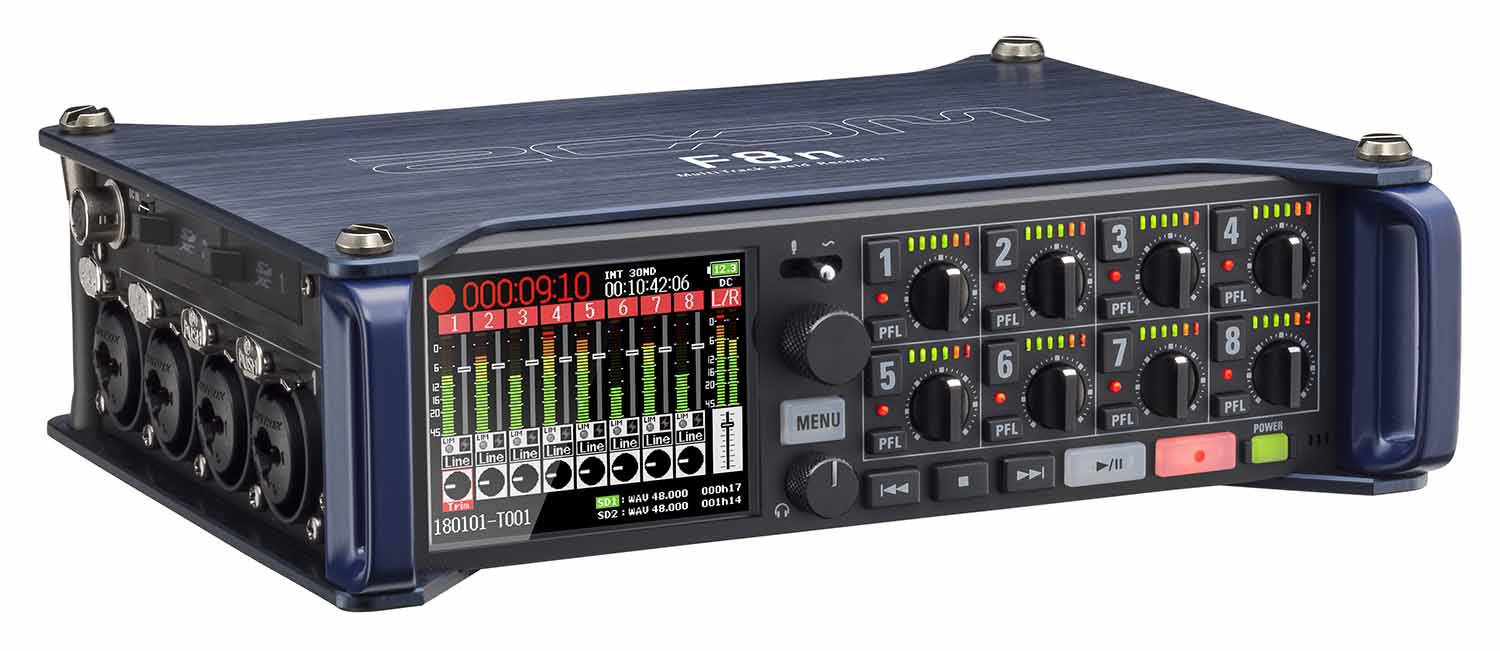 Zoom F8N MultiTrack Field Audio Recorder With Zoom AutoMix - Hollywood DJ