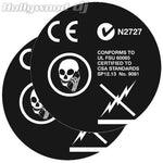 Sicmats DJ Turntable Slipmats 'SKULLPHONE CIRCLE' Slip Mat Sic Mats - Pair - Hollywood DJ
