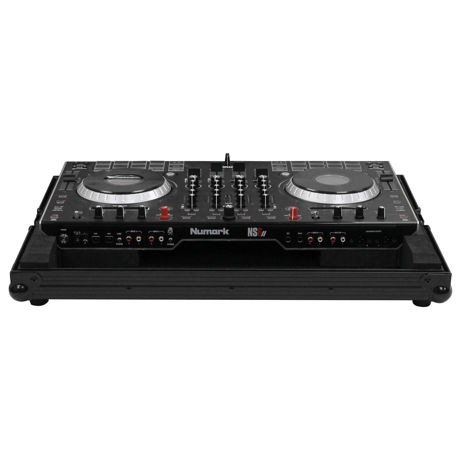 Odyssey FRNS6IIBL Low Profile Numark NS6II Case - Black - Hollywood DJ