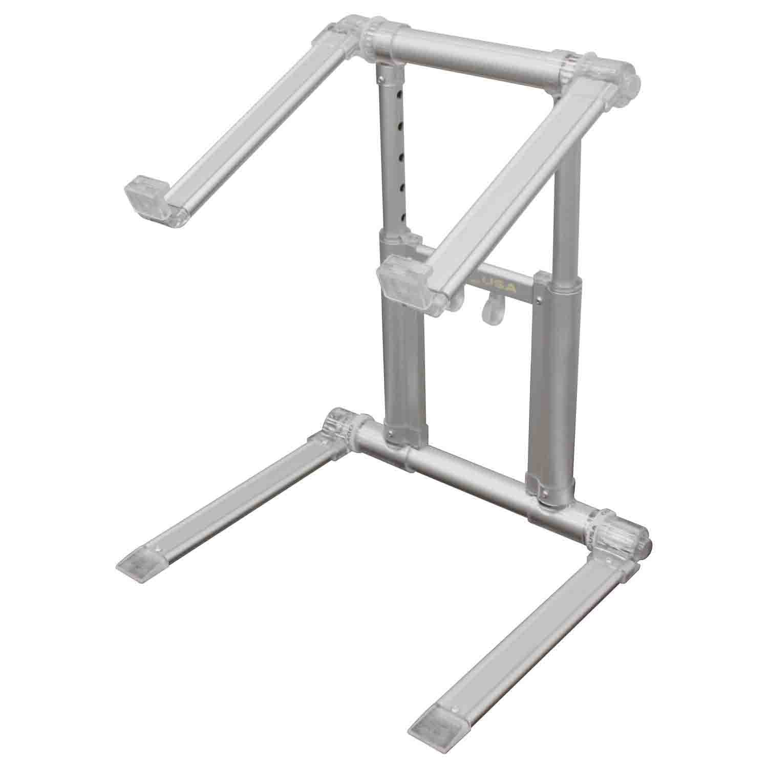 B-Stock: Odyssey LSTAND360MACSIL Laptop Stand for Tablet Laptop Folding DJ Stand Quick Setup - Silver - Hollywood DJ