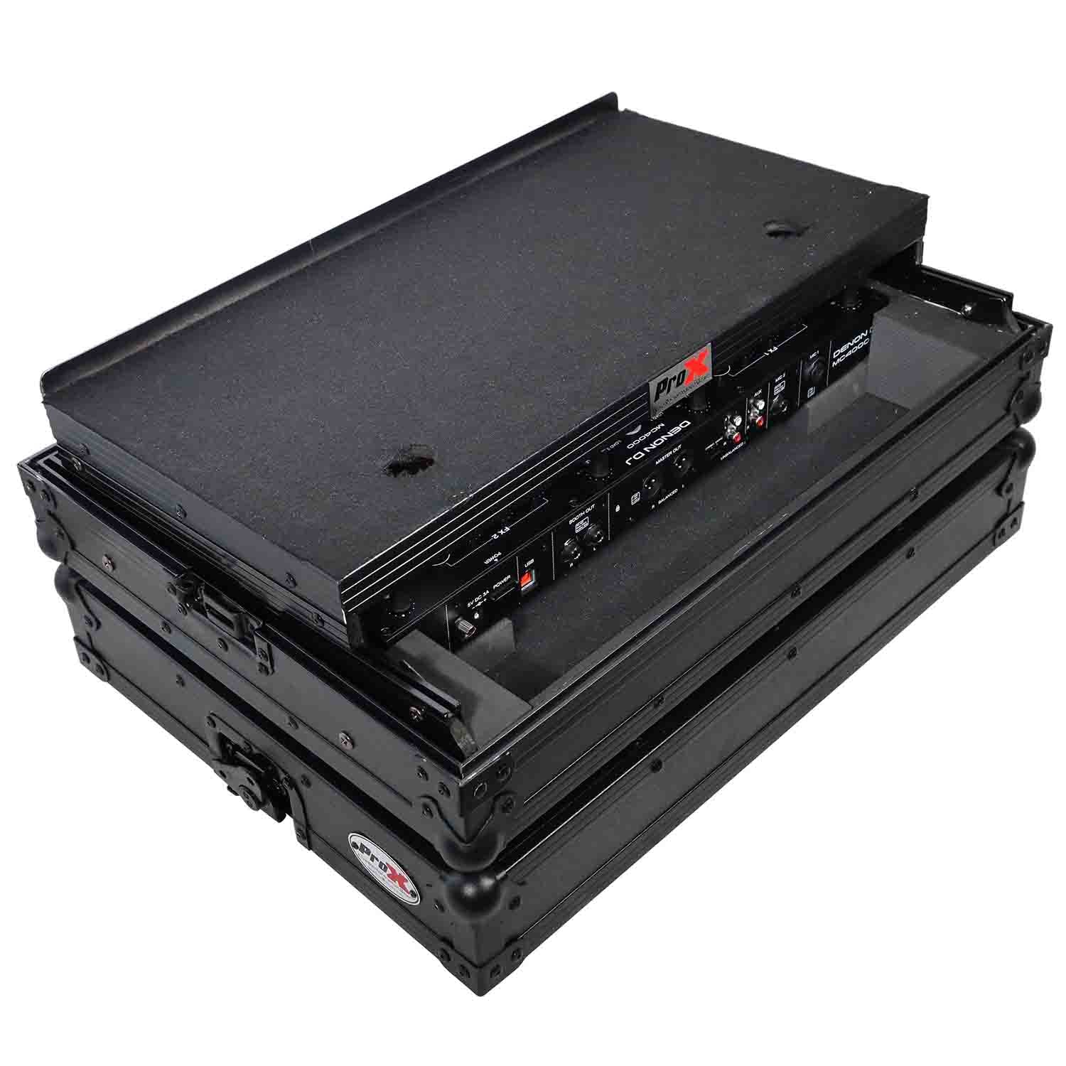 B-Stock: ProX X-DNMC4000LTBL, DJ Flight Case for Denon MC4000 Digital Controller with Laptop Shelf - Hollywood DJ