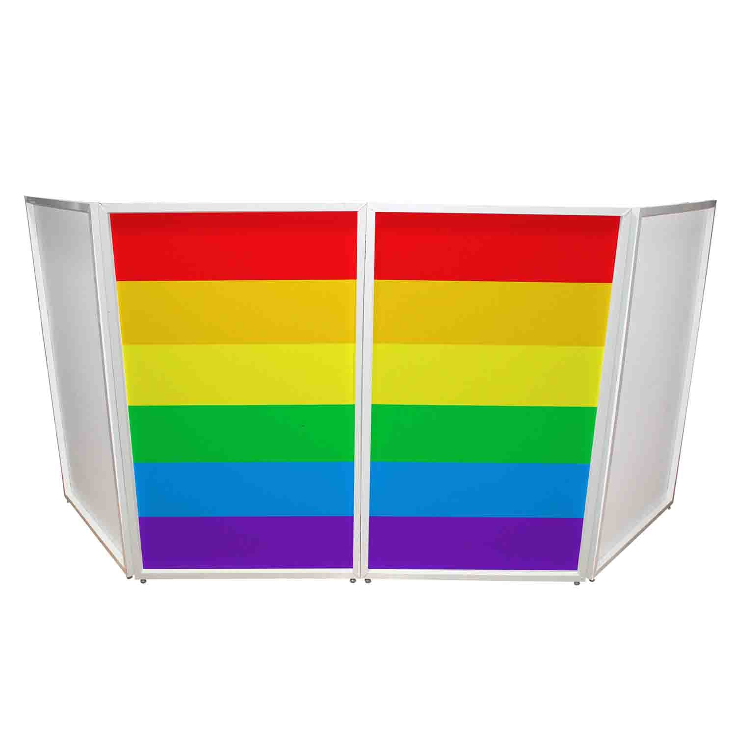 ProX XF-SRNBW Set of Two Gay Pride LGBTQ Rainbow Design DJ Facade Enhancement Scrim - Full Color - Hollywood DJ
