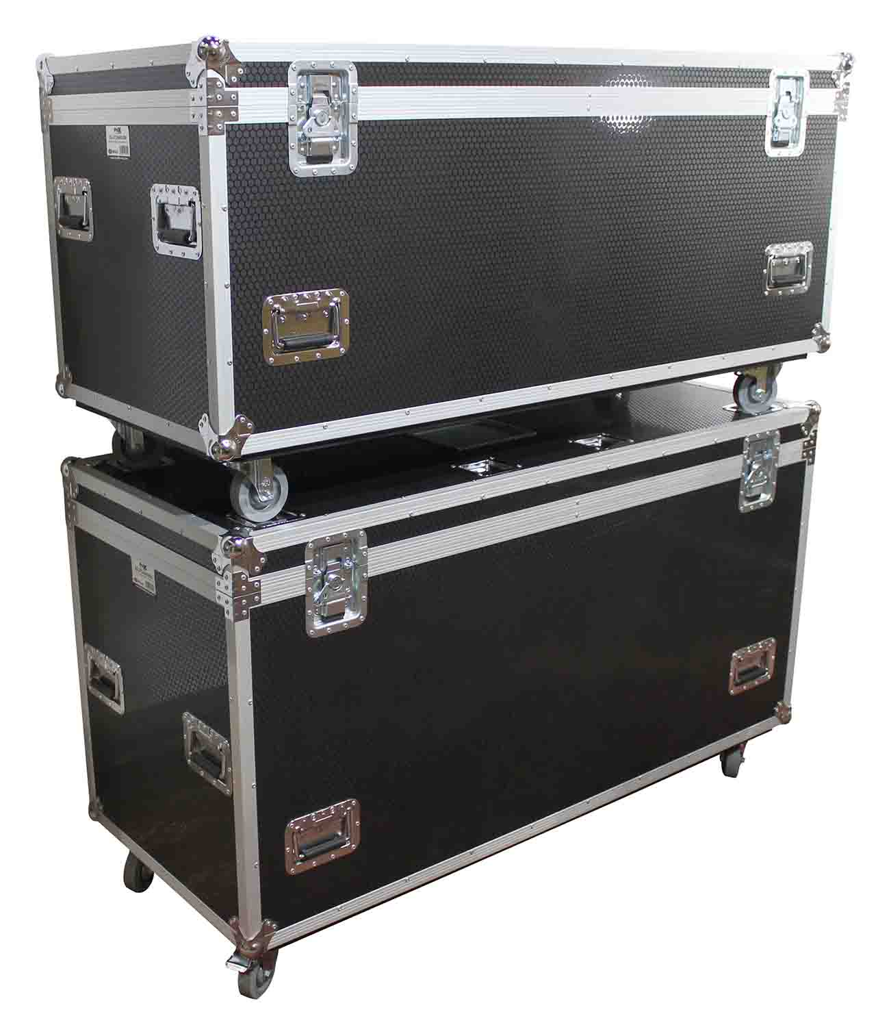 PROX XS-UTL246036W MK2 Heavy-Duty Truck Pack Utility Flight Case W-Divider and Tray Kit, W-4" Casters, 1/2 Inch Plywood - Hollywood DJ