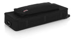Gator Cases GK-49 Rigid EPS Foam Lightweight DJ Case for 49 Note Keyboards with Wheels - Hollywood DJ