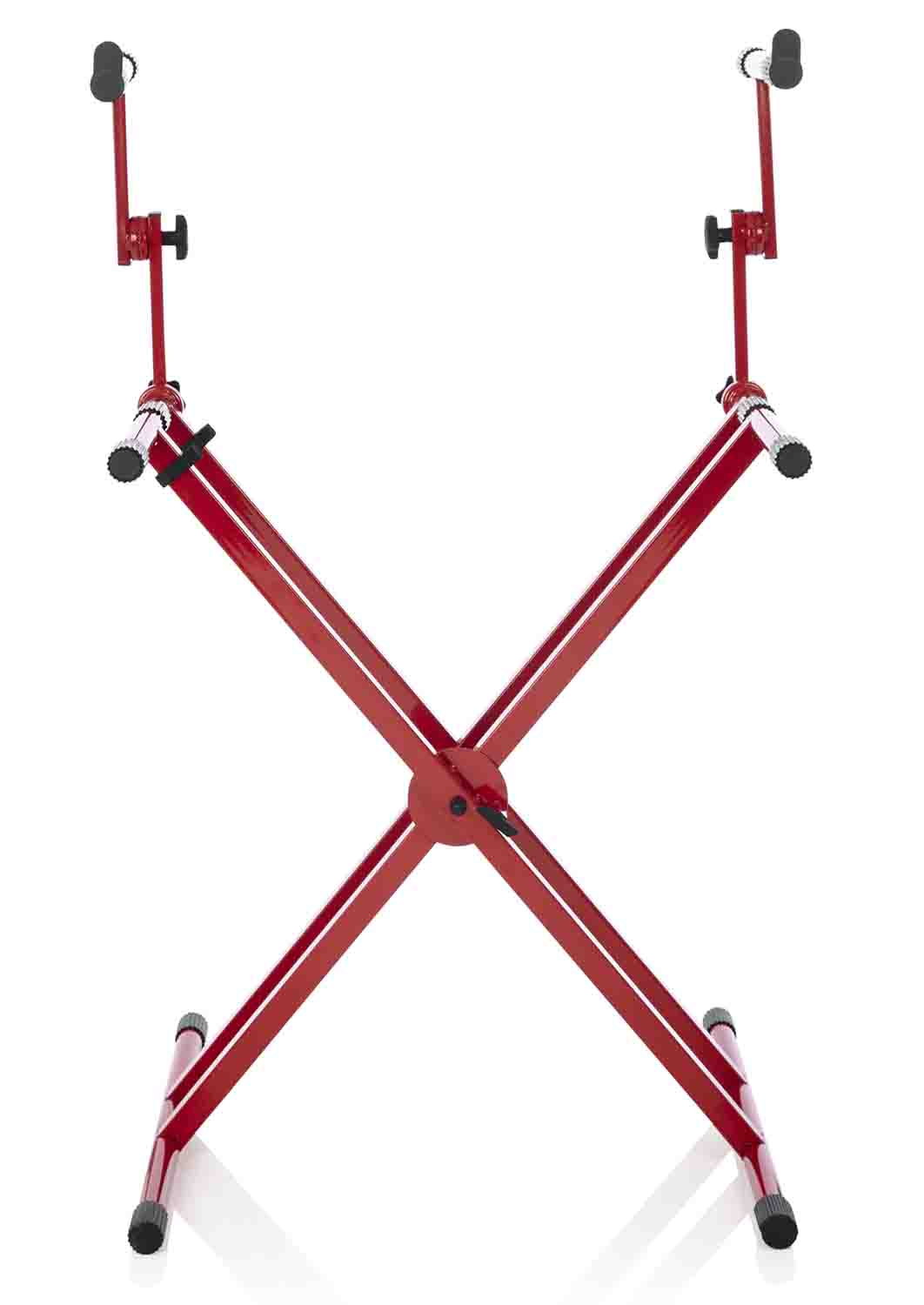 Gator Frameworks GFW-KEY-5100XRED 2 Tier X Style Keyboard Stand - Red - Hollywood DJ