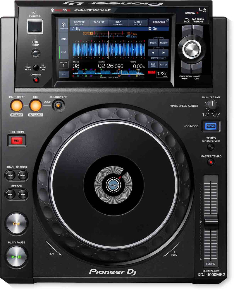 Pioneer DJ XDJ1000MK2 Digital DJ Deck with WiFi Playback - Hollywood DJ