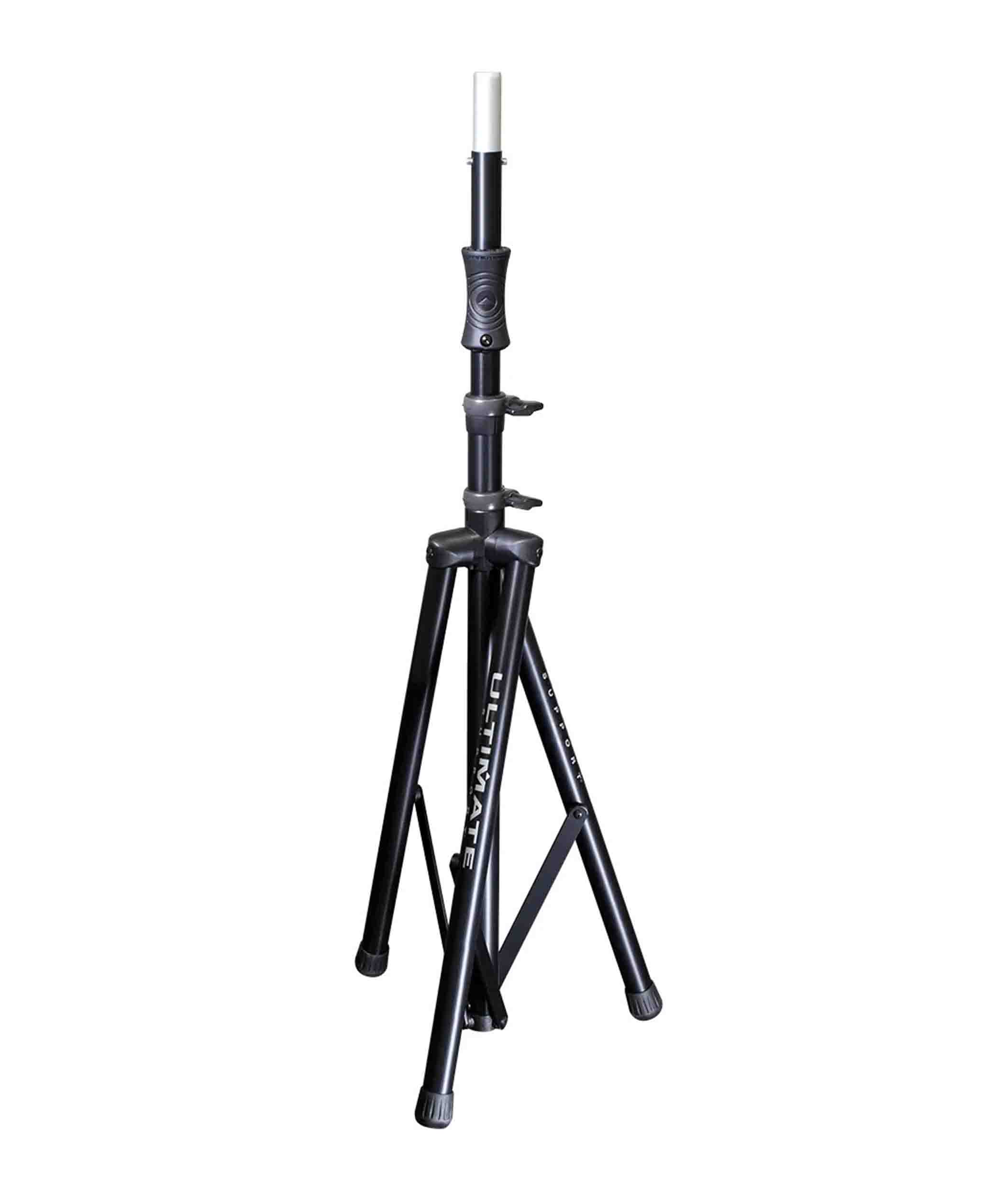 Ultimate Support TS-100B Package Lift-Assist Aluminum Tripod Speaker Stands - 2 Pack - Hollywood DJ