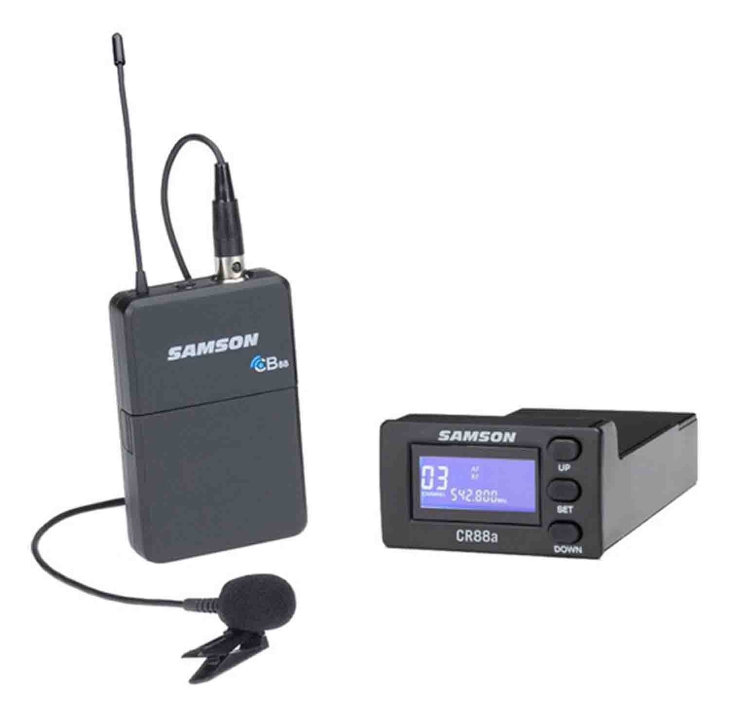 Samson SWMC88BLM8-D Concert 88a Wireless Lavalier Microphone System for XP310w or XP312w PA System - Hollywood DJ