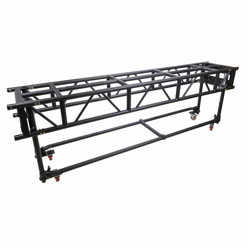 ProX XT-PRERIG10FTBLK, 10' FT Pre-Rig Truss Segment with Removable Rolling Base System - Black ProX Cases