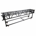 ProX XT-PRERIG10FTBLK, 10' FT Pre-Rig Truss Segment with Removable Rolling Base System - Black ProX Cases