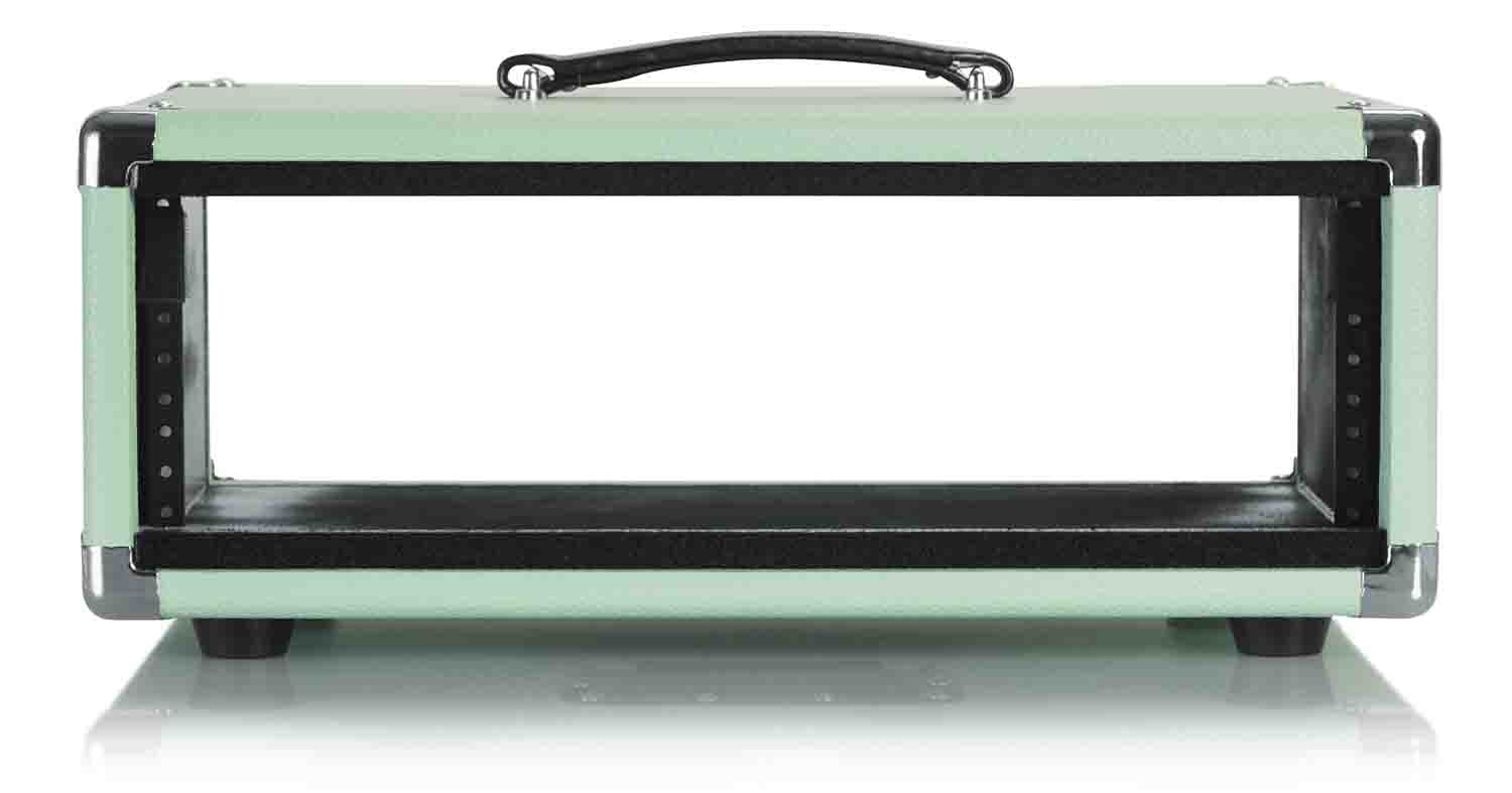 Gator Cases GR-RETRORACK-3SG Vintage Amp Vibe Rack Case – 3U Seafoam Green - Hollywood DJ