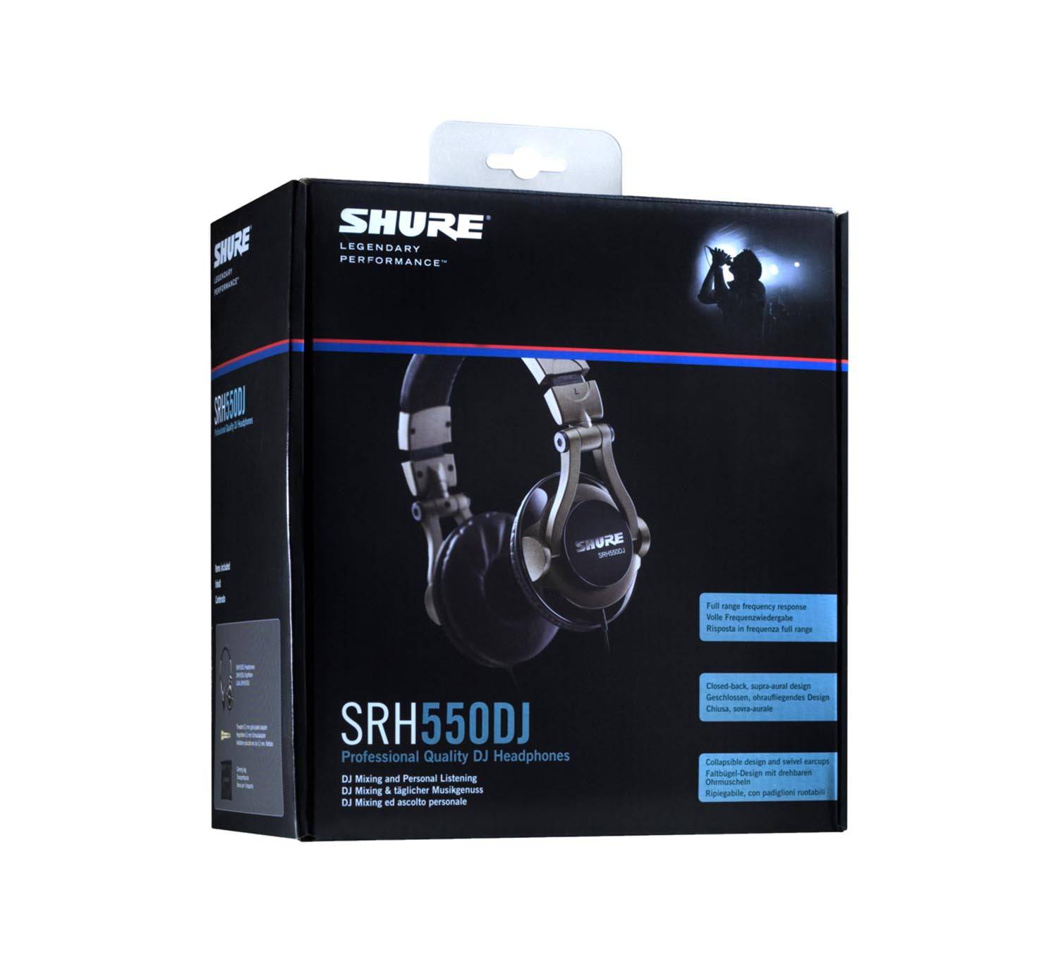 Shure SRH550DJ Professional Quality DJ Headphones - Hollywood DJ