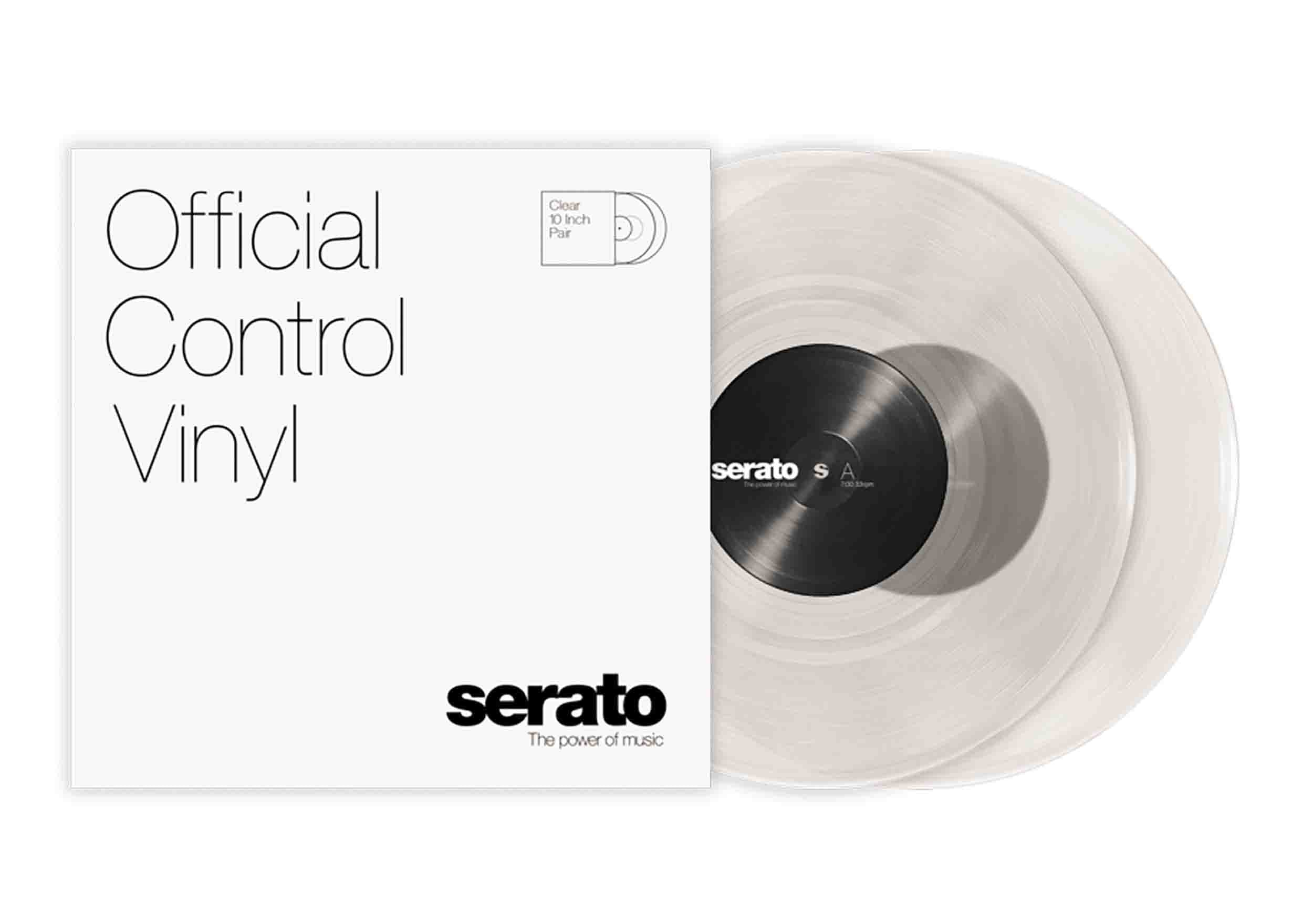 Serato SCV-PS-CLE-10, 10" Control Vinyl (Pair, Clear) - Hollywood DJ