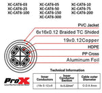 Prox XC-CAT6-50 STP Cat 6 Cable W-RJ45 for Network and Snake Box Connections - 50 Feet - Hollywood DJ