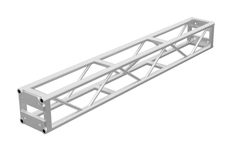 Global Truss DT-GP8, End Plated Square Truss Straight Segment - 8ft - Hollywood DJ