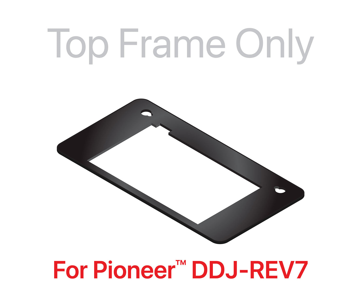 ProX XZF-DJREV7BLPLATE Replacement Face Top Plate for Pioneer DDJ-REV7 Control Tower DJ Booth -Black Finish - Hollywood DJ