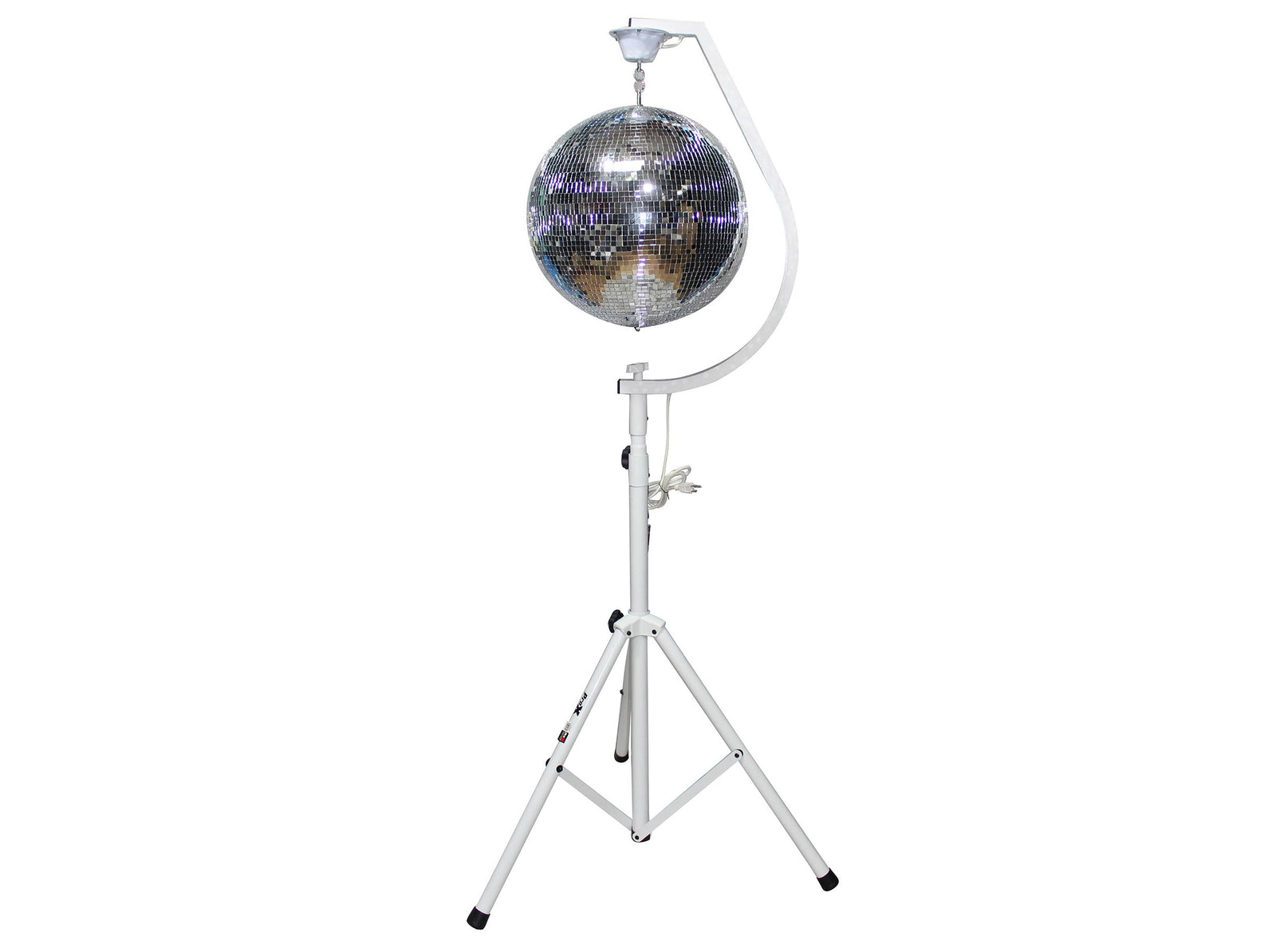 ProX X-MB20STAND 20" Mirror Ball Free Standing Hook with 1 RPM Motor - White by ProX Cases