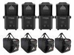 Chauvet DJ Package with 4 Intimidator Scan 360 LED Scanner and 4 CHS-30 VIP Gear Bag - Hollywood DJ